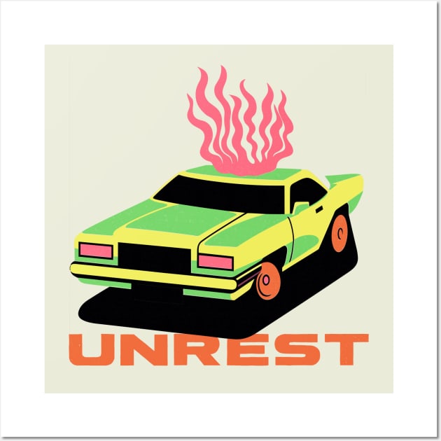 Unrest ----- Original Retro 90s Style Design Wall Art by unknown_pleasures